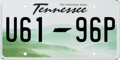 TN license plate U6196P