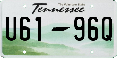 TN license plate U6196Q