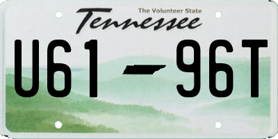 TN license plate U6196T