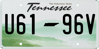 TN license plate U6196V