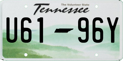 TN license plate U6196Y