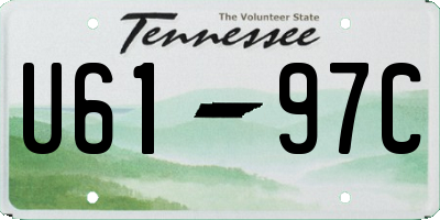 TN license plate U6197C