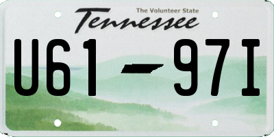 TN license plate U6197I