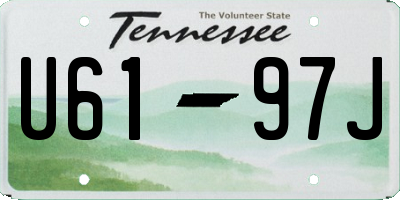 TN license plate U6197J