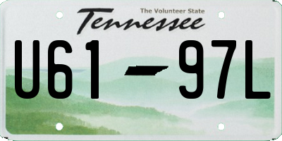 TN license plate U6197L