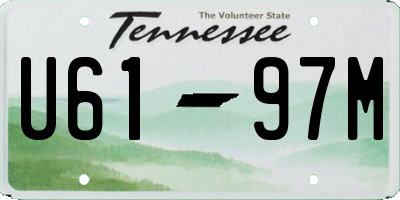 TN license plate U6197M