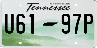TN license plate U6197P