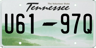 TN license plate U6197Q