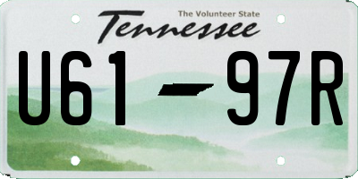 TN license plate U6197R