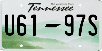 TN license plate U6197S