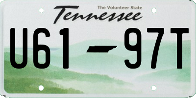 TN license plate U6197T