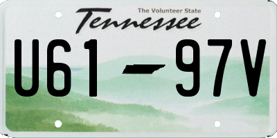 TN license plate U6197V