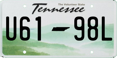 TN license plate U6198L