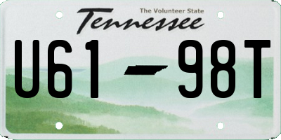 TN license plate U6198T