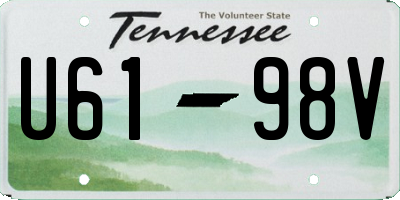 TN license plate U6198V