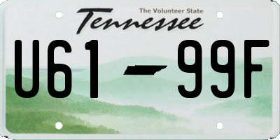 TN license plate U6199F