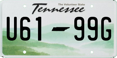 TN license plate U6199G