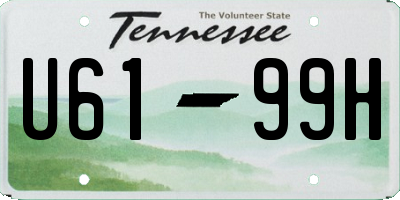 TN license plate U6199H