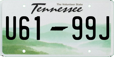 TN license plate U6199J