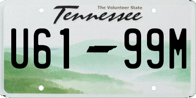 TN license plate U6199M