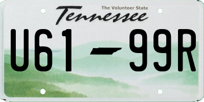 TN license plate U6199R
