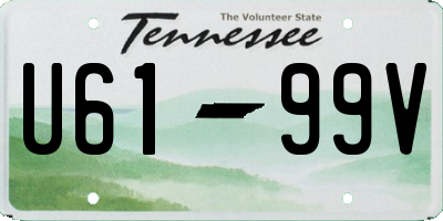 TN license plate U6199V