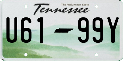 TN license plate U6199Y