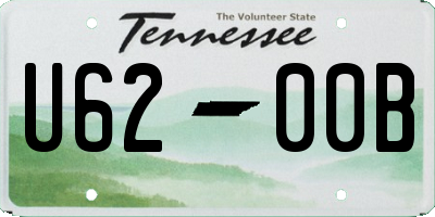 TN license plate U6200B