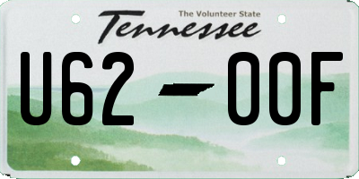 TN license plate U6200F