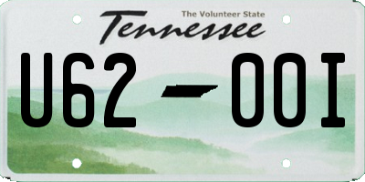 TN license plate U6200I