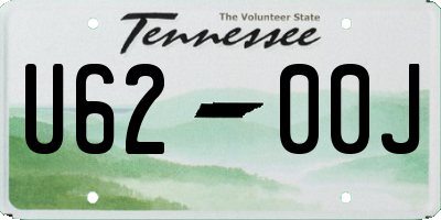 TN license plate U6200J