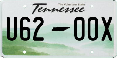 TN license plate U6200X