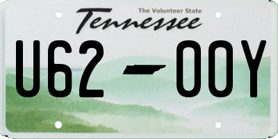 TN license plate U6200Y