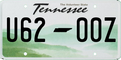 TN license plate U6200Z