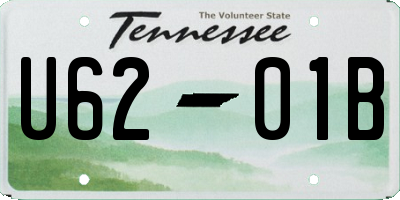 TN license plate U6201B