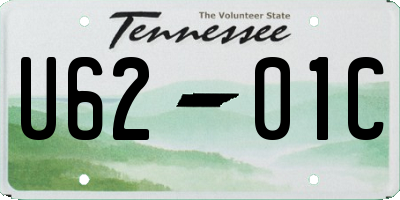 TN license plate U6201C