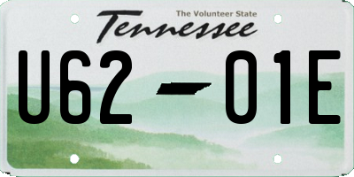 TN license plate U6201E
