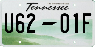 TN license plate U6201F