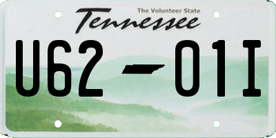 TN license plate U6201I