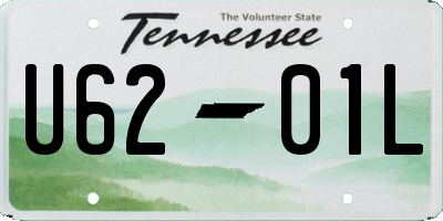 TN license plate U6201L