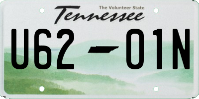 TN license plate U6201N