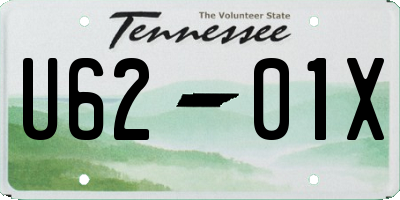 TN license plate U6201X