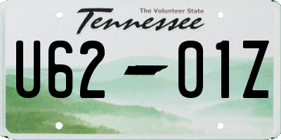 TN license plate U6201Z