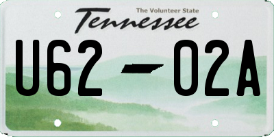 TN license plate U6202A
