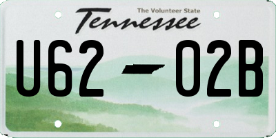 TN license plate U6202B