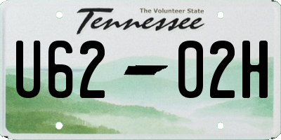 TN license plate U6202H
