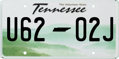 TN license plate U6202J