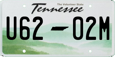 TN license plate U6202M