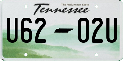 TN license plate U6202U