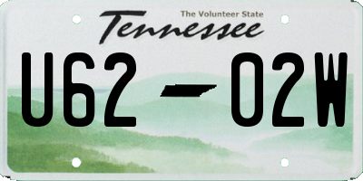 TN license plate U6202W